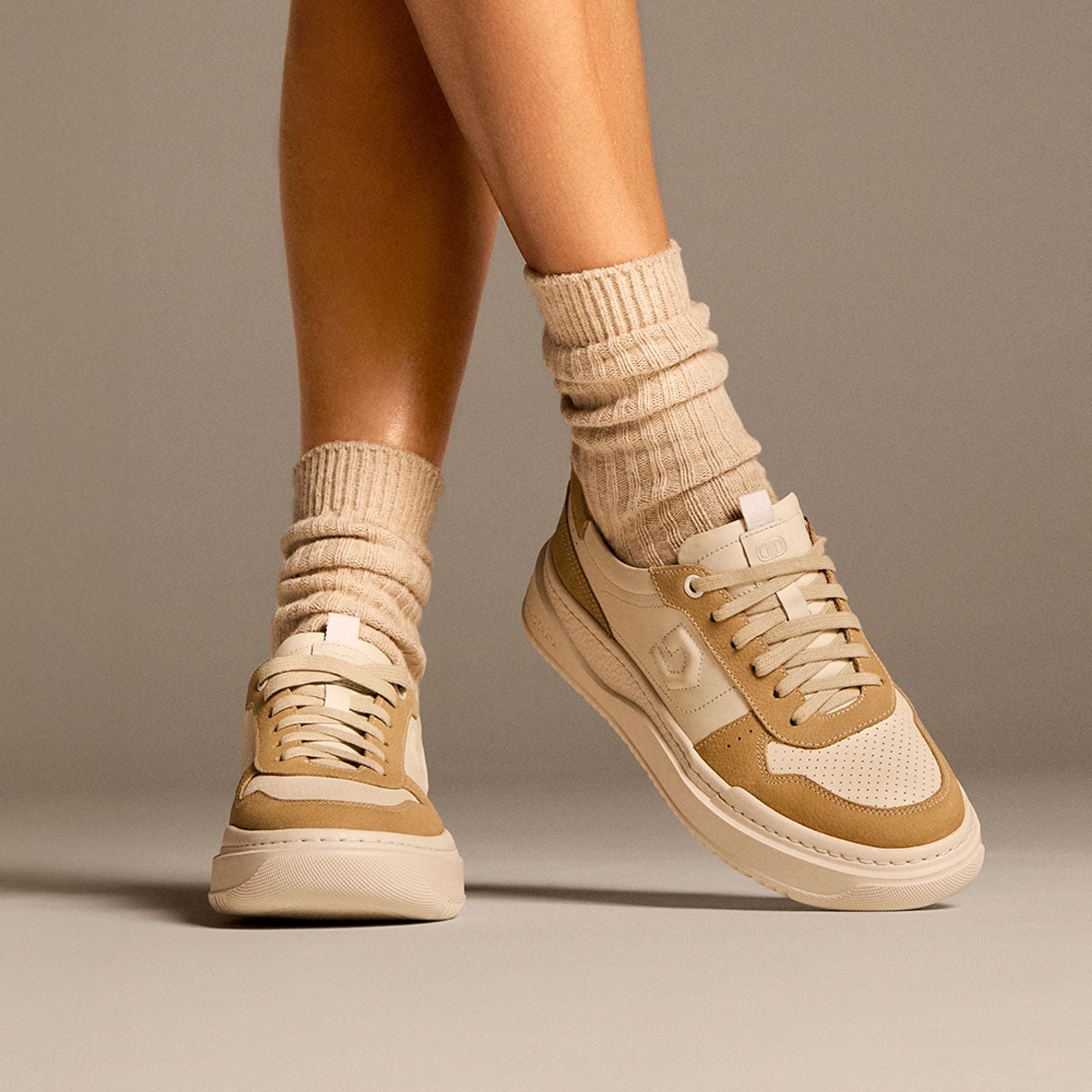 Tênis Feminino Block Branco/Bege