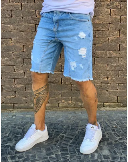 BERMUDA JEANS RASGADA DESTROYED