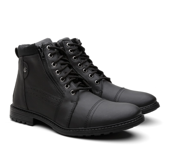 Bota Coturno Urban Preto
