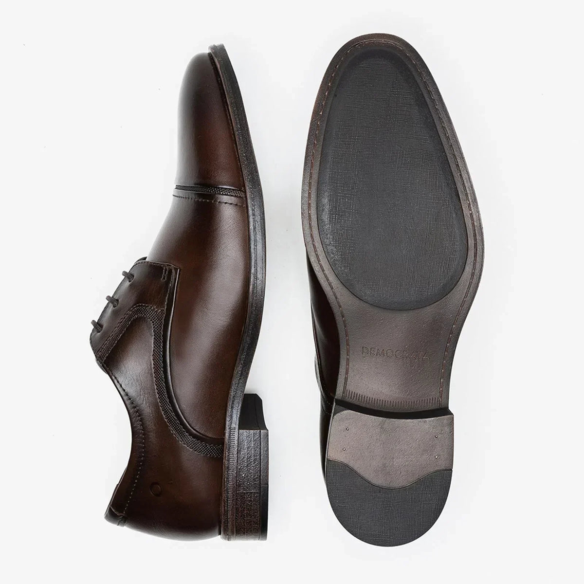 SAPATO DE COURO SMART COMFORT MADISON HI-SOFT 32 MARROM CADARÇO