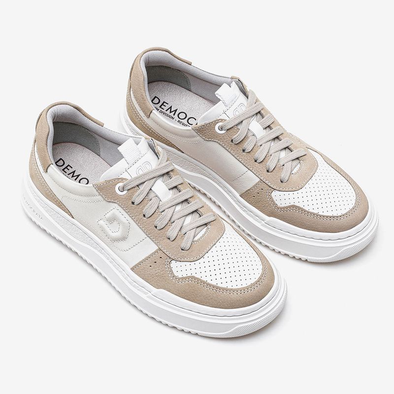 Tênis Feminino Block Branco/Bege