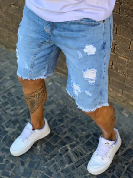 BERMUDA JEANS RASGADA DESTROYED