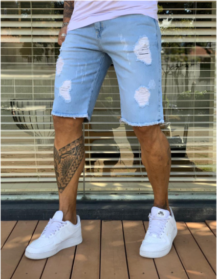 BERMUDA JEANS DESTROYED