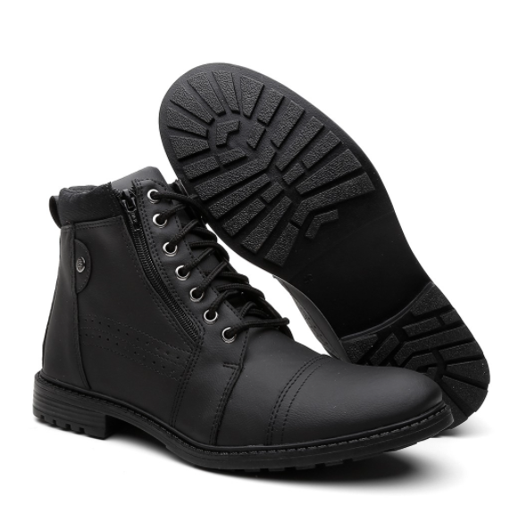 Bota Coturno Urban Preto